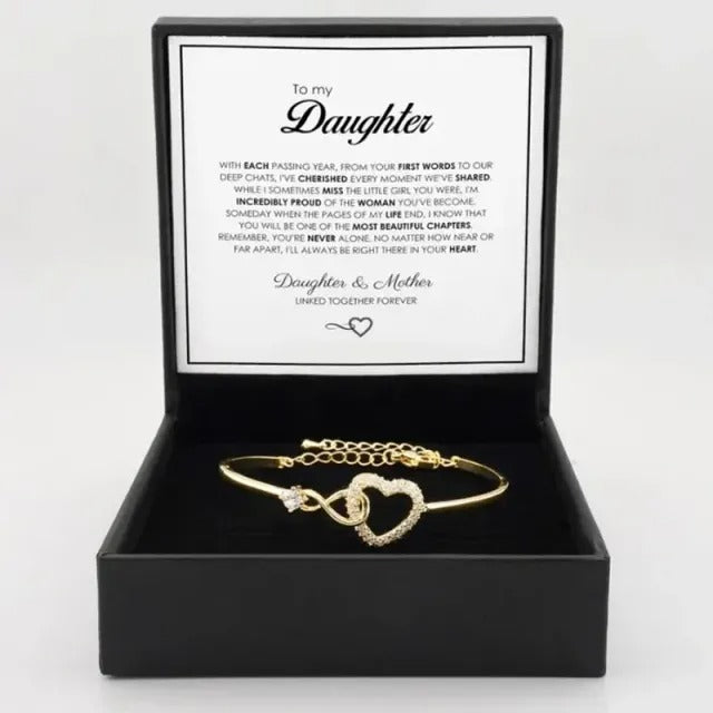 To My Daughter 2026 – Infinity Heart Bracelet