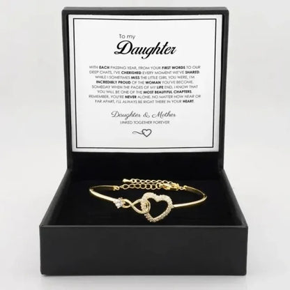 To My Daughter 2026 – Infinity Heart Bracelet